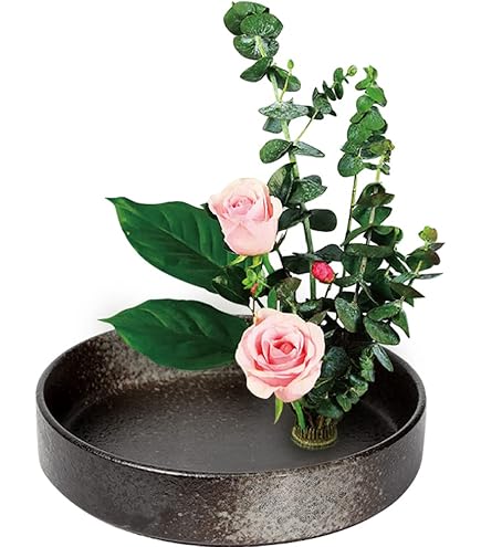 Amazon.co.jp: 小原流 華道花器 おはら 切立青磁 花瓶 フラワーベース